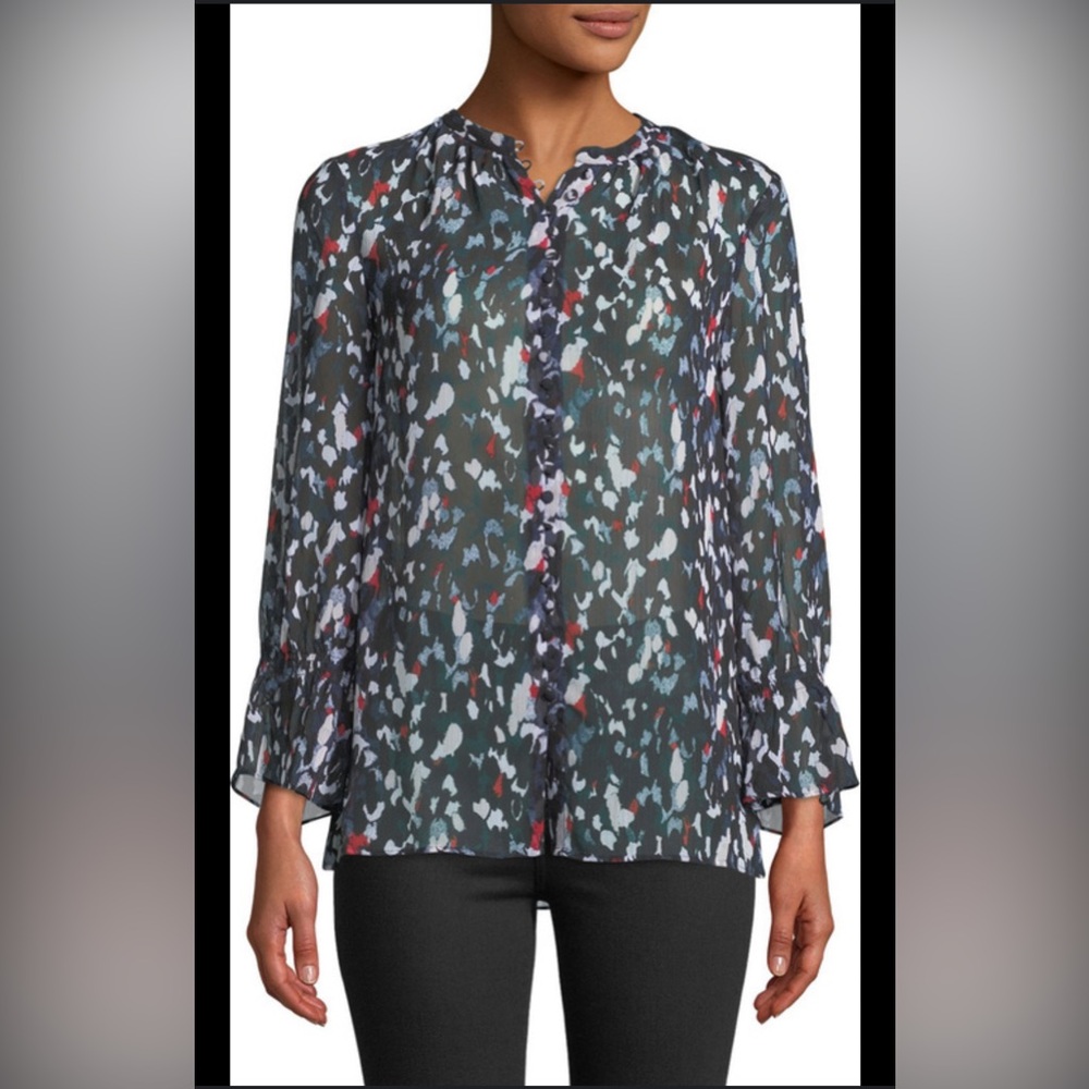 Club Monaco multicoloured long sleeve blouse size XS